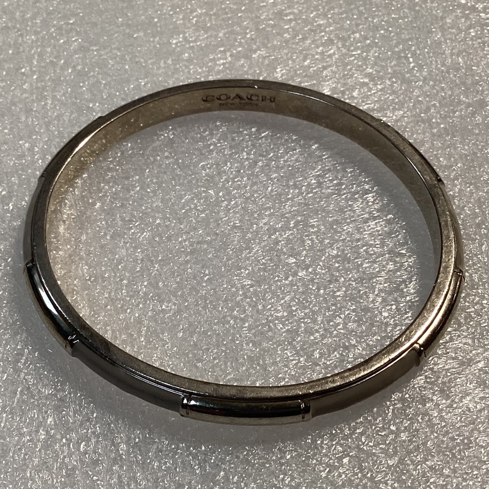 Coach New York Silver-tone Bangle Bracelet for sale